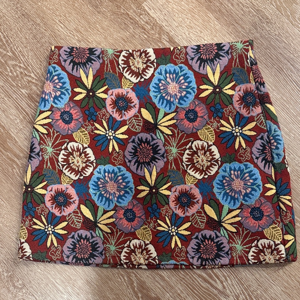 SHEIN Multicolor Floral Mini Skirt